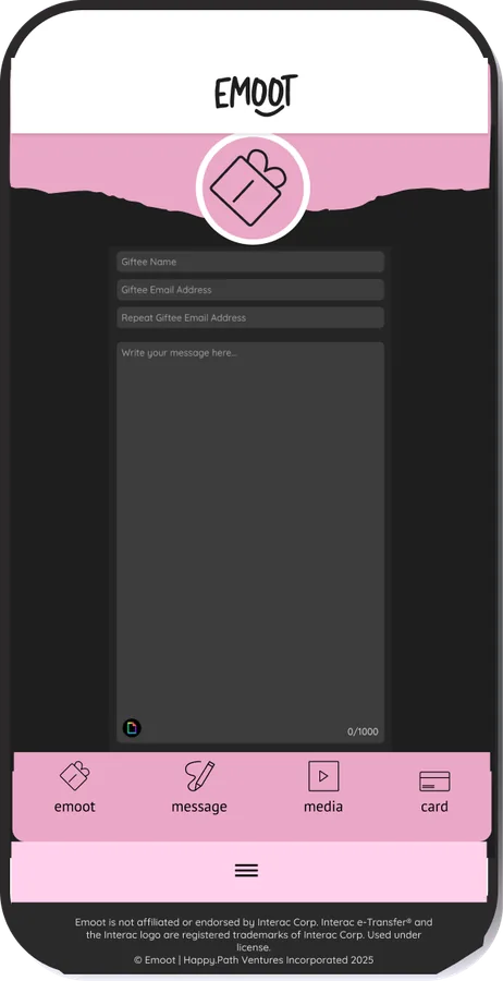 Emoot app screen