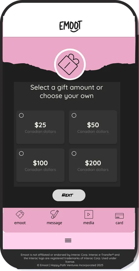 Emoot app screen