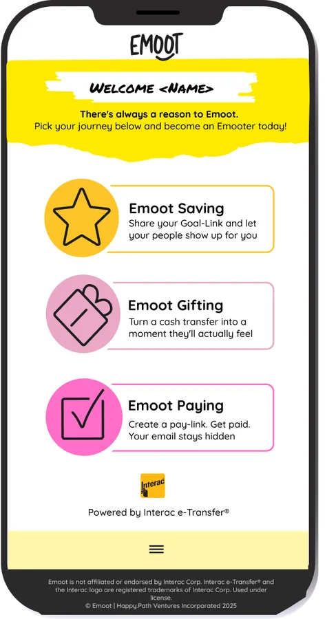 Emoot app screen