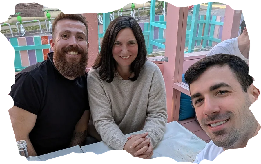 The Emoot team: Billy, Nicola and Adam